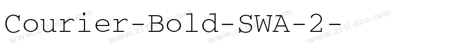 Courier-Bold-SWA-2字体转换