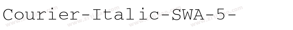 Courier-Italic-SWA-5字体转换