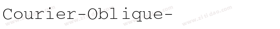 Courier-Oblique字体转换