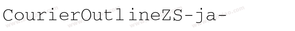 CourierOutlineZS-ja字体转换