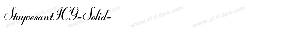 StuyvesantICG-Solid字体转换