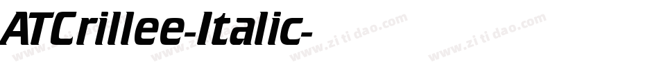 ATCrillee-Italic字体转换