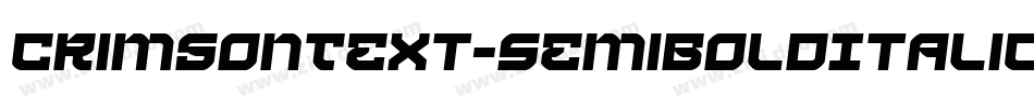 CrimsonText-SemiBoldItalic字体转换