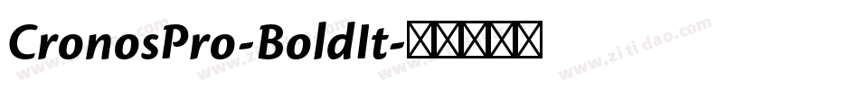 CronosPro-BoldIt字体转换