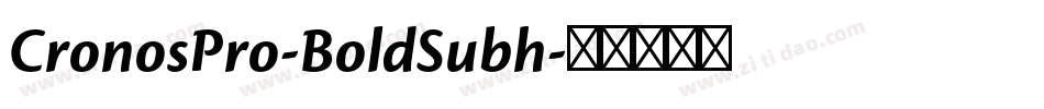 CronosPro-BoldSubh字体转换