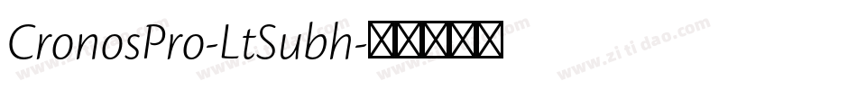 CronosPro-LtSubh字体转换
