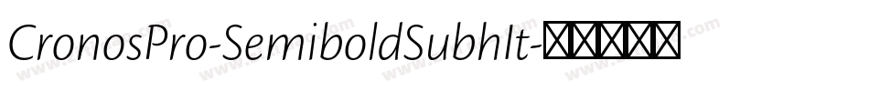 CronosPro-SemiboldSubhIt字体转换