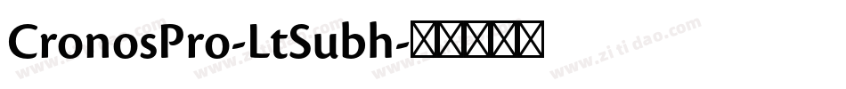 CronosPro-LtSubh字体转换