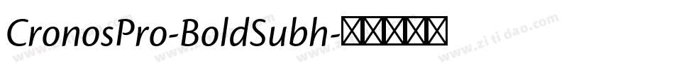CronosPro-BoldSubh字体转换