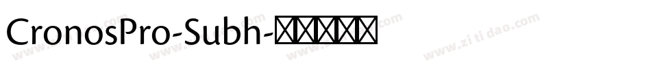 CronosPro-Subh字体转换