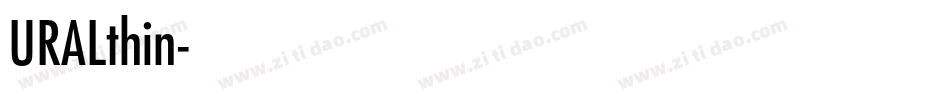 URALthin字体转换