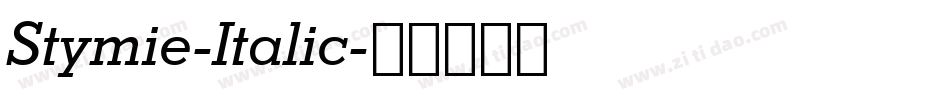 Stymie-Italic字体转换