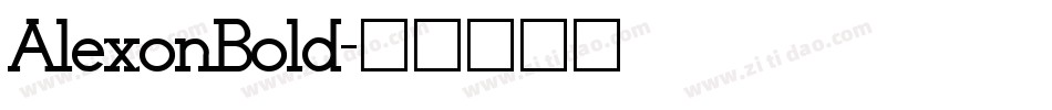 AlexonBold字体转换