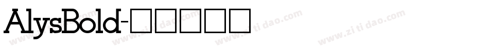 AlysBold字体转换