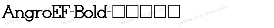 AngroEF-Bold字体转换