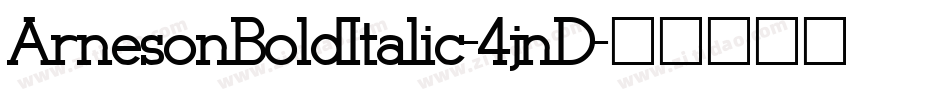 ArnesonBoldItalic-4jnD字体转换
