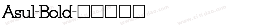 Asul-Bold字体转换