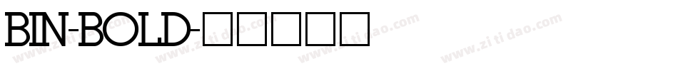 BIN-BOLD字体转换
