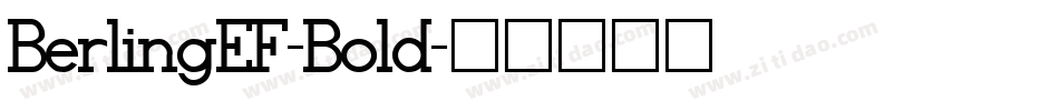 BerlingEF-Bold字体转换