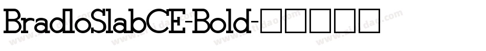 BradloSlabCE-Bold字体转换