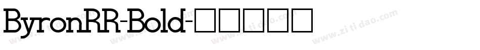 ByronRR-Bold字体转换