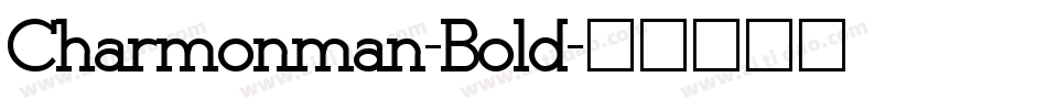 Charmonman-Bold字体转换