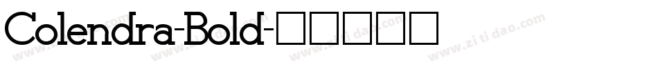Colendra-Bold字体转换
