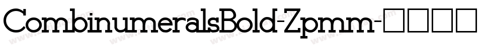 CombinumeralsBold-Zpmm字体转换