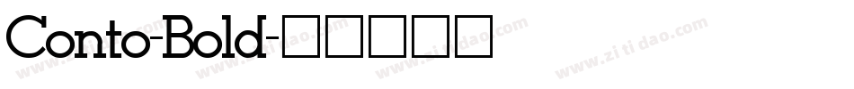 Conto-Bold字体转换