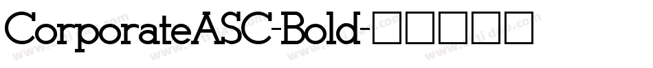 CorporateASC-Bold字体转换