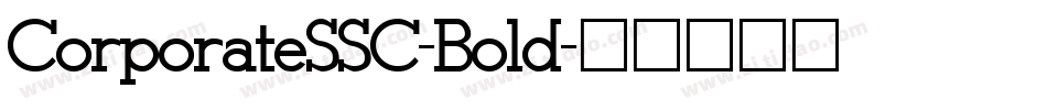 CorporateSSC-Bold字体转换
