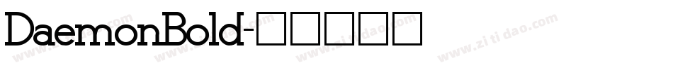 DaemonBold字体转换
