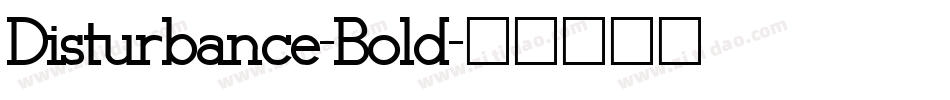Disturbance-Bold字体转换