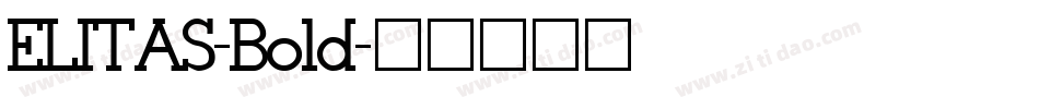 ELITAS-Bold字体转换