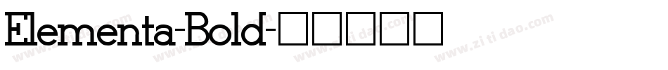 Elementa-Bold字体转换