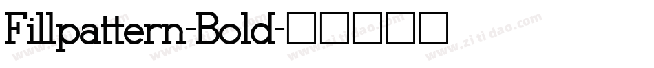 Fillpattern-Bold字体转换