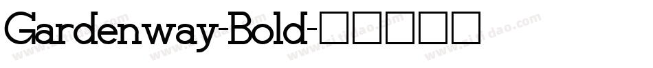 Gardenway-Bold字体转换