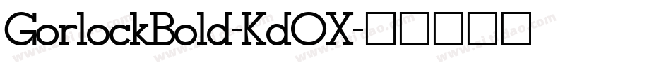 GorlockBold-KdOX字体转换