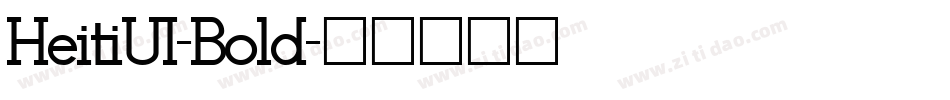 HeitiUI-Bold字体转换