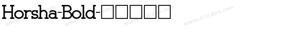 Horsha-Bold字体转换