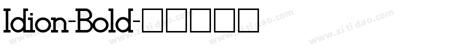 Idion-Bold字体转换