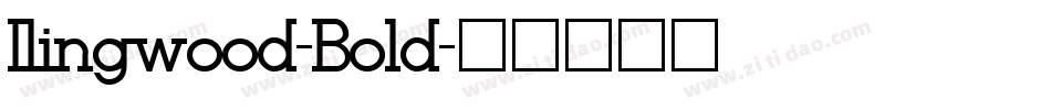 Ilingwood-Bold字体转换
