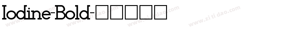 Iodine-Bold字体转换