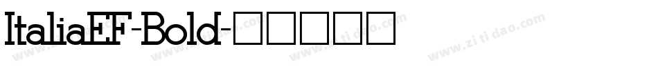 ItaliaEF-Bold字体转换