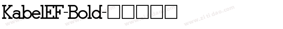 KabelEF-Bold字体转换