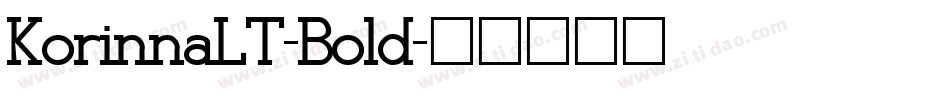 KorinnaLT-Bold字体转换