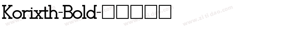 Korixth-Bold字体转换