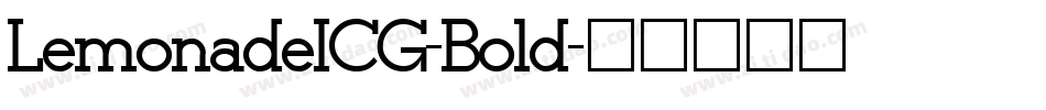 LemonadeICG-Bold字体转换