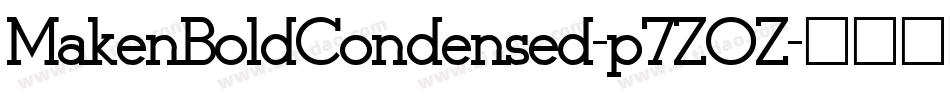 MakenBoldCondensed-p7ZOZ字体转换