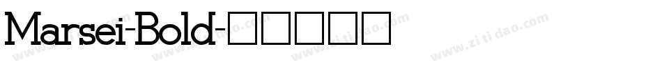 Marsei-Bold字体转换